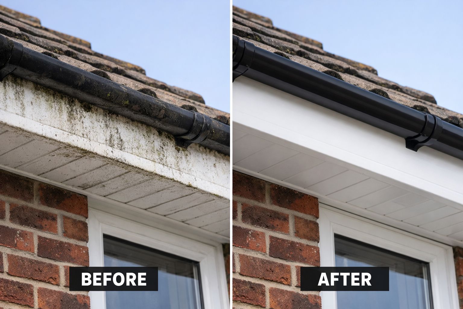 Soffit and fascia cleaning in Derby